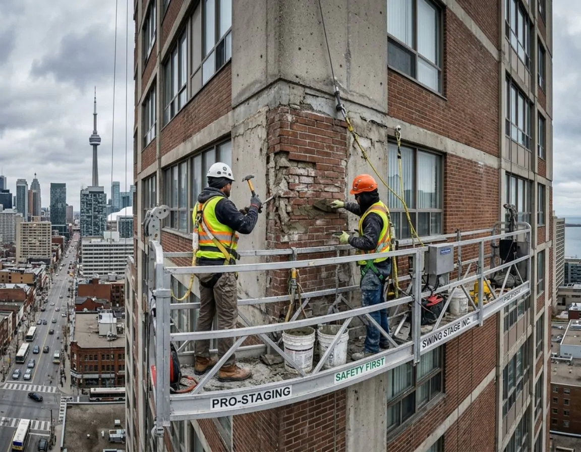 Building facade repair Toronto by NHC Building Restoration specialists